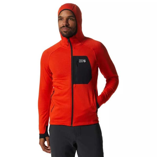Mountain Hardwear Luvtröja Power Grid Röd S Man