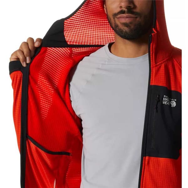 Mountain Hardwear Luvtröja Power Grid Röd S Man