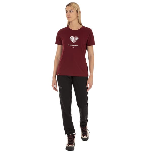 Salewa Kortärmad T-shirt Pure Heart Dry Röd S Kvinna