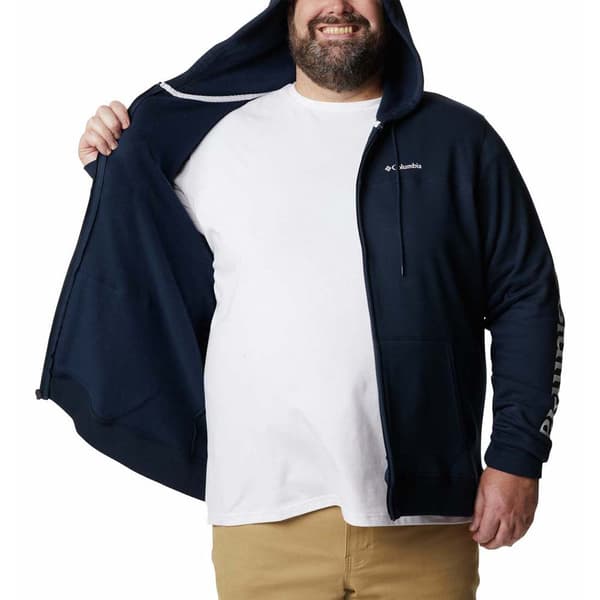 Columbia Sweatshirt Med Fuld Lynlås Logo Blå 3X Mand