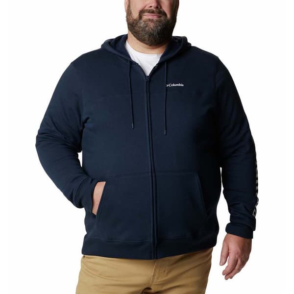 Columbia Sweatshirt Med Fuld Lynlås Logo Blå 3X Mand