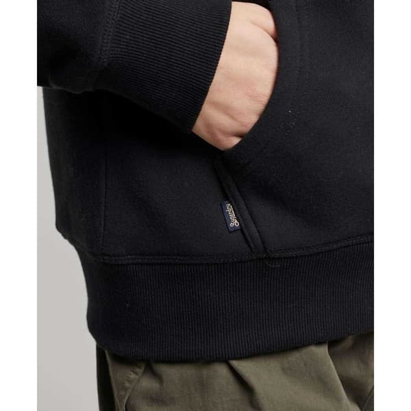 Superdry Sweatshirt Med Fuld Lynlås Essential Logo Sort M Kvinde