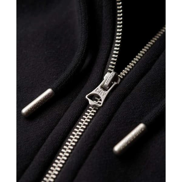 Superdry Sweatshirt Med Fuld Lynlås Essential Logo Sort M Kvinde