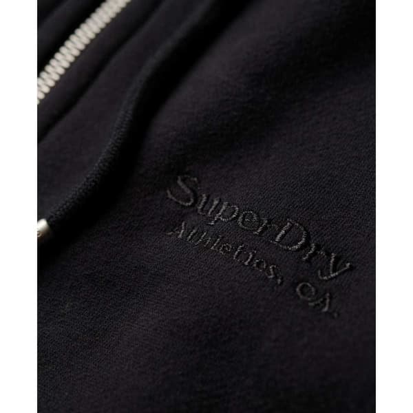 Superdry Sweatshirt Med Fuld Lynlås Essential Logo Sort M Kvinde