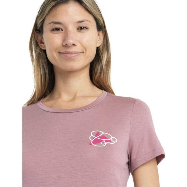Icebreaker Lyhythihainen T-paita 150 Tech Lite Ii Community Merino Pinkki S Nainen
