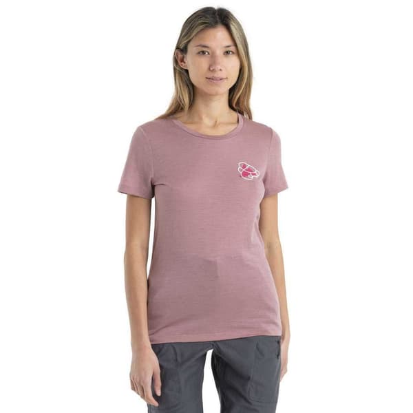 Icebreaker Lyhythihainen T-paita 150 Tech Lite Ii Community Merino Pinkki S Nainen