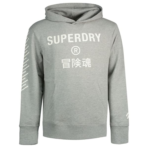 Superdry Luvtröja Code Core Sport Grå S Man