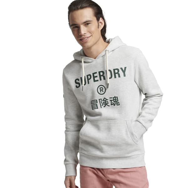 Superdry Luvtröja Vintage Corp Logo Marl Grå XL Man