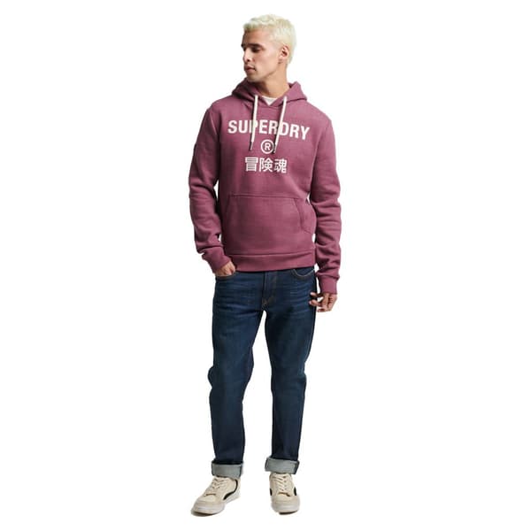 Superdry Huppari Vintage Corp Logo Marl Punainen M Mies
