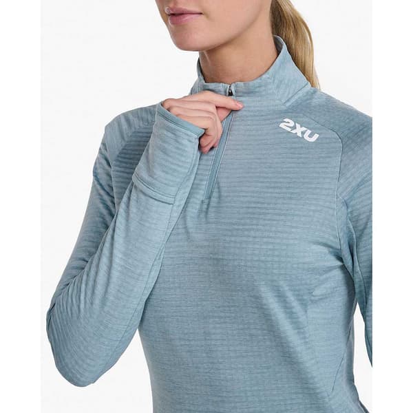 2xu T-shirt Med Halv Lynlås Ignition Grå XL Kvinde