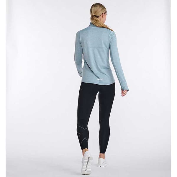 2xu T-shirt Med Halv Lynlås Ignition Grå XL Kvinde