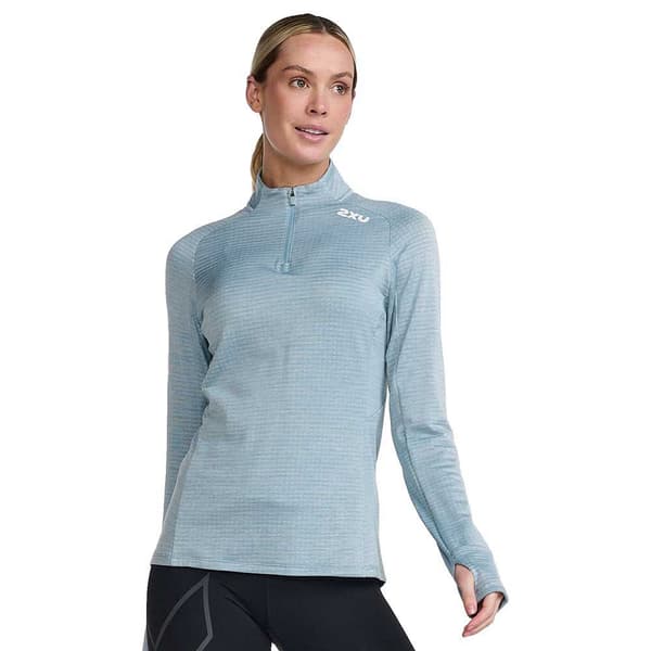 2xu T-shirt Med Halv Lynlås Ignition Grå XL Kvinde