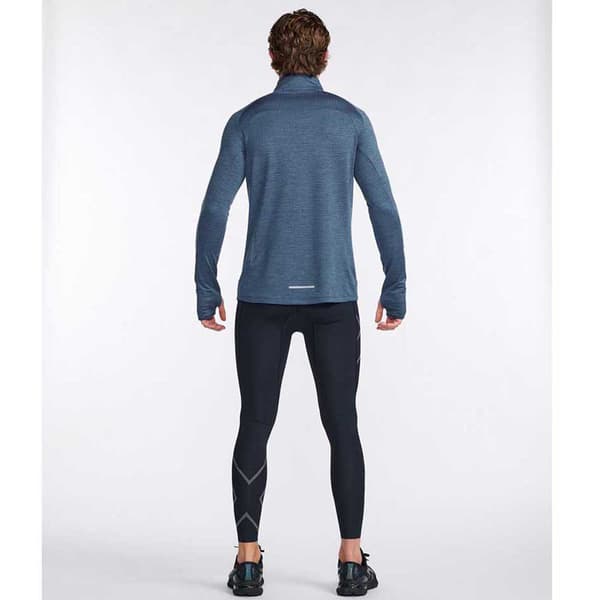 2xu T-shirt Med Halv Lynlås Ignition Blå S Mand