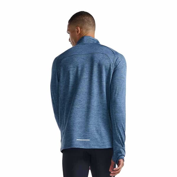 2xu T-shirt Med Halv Lynlås Ignition Blå S Mand
