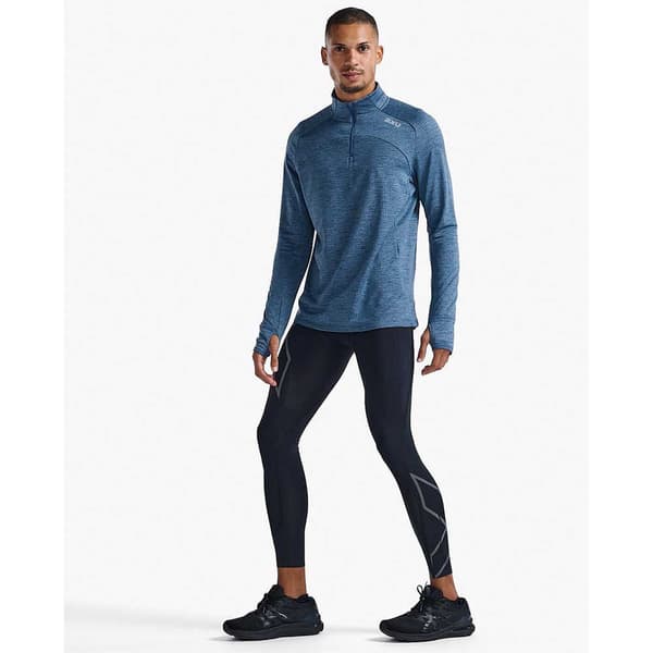 2xu T-shirt Med Halv Dragkedja Ignition Blå XL Man
