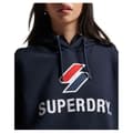 Pikkukuva 3 / 3: Superdry Huppari Code Sl Stacked Apq Os Sininen M-L Nainen