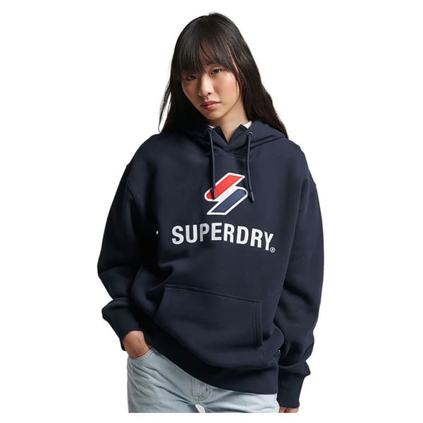 Superdry Huppari Code Sl Stacked Apq Os Sininen M-L Nainen