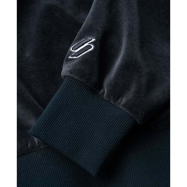 Superdry Tröja Velour Graphic Boxy Svart S Kvinna