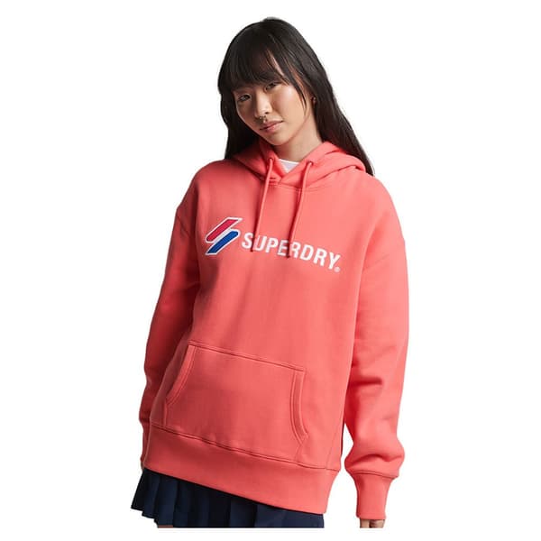 Superdry Luvtröja Code Sl Applique Os Orange M-L Kvinna