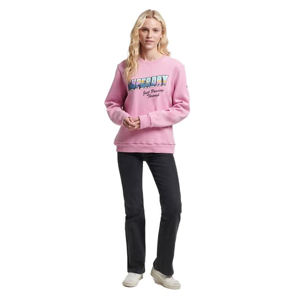 Superdry Sweatshirt Vintage Travel Rosa XS Kvinde