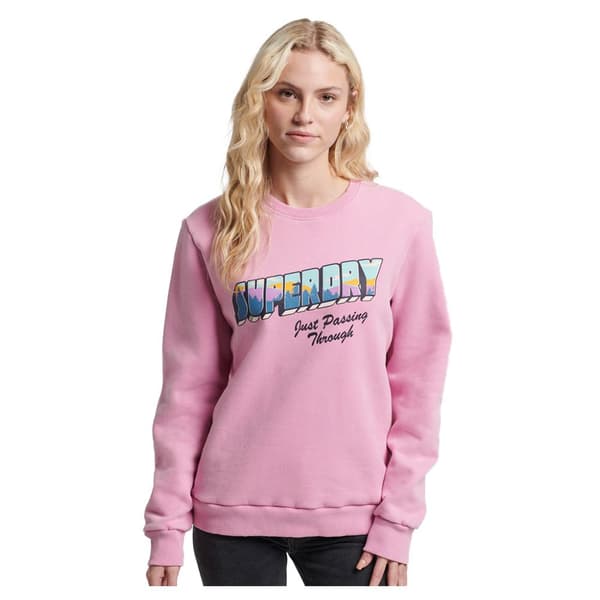 Superdry Sweatshirt Vintage Travel Rosa XS Kvinde