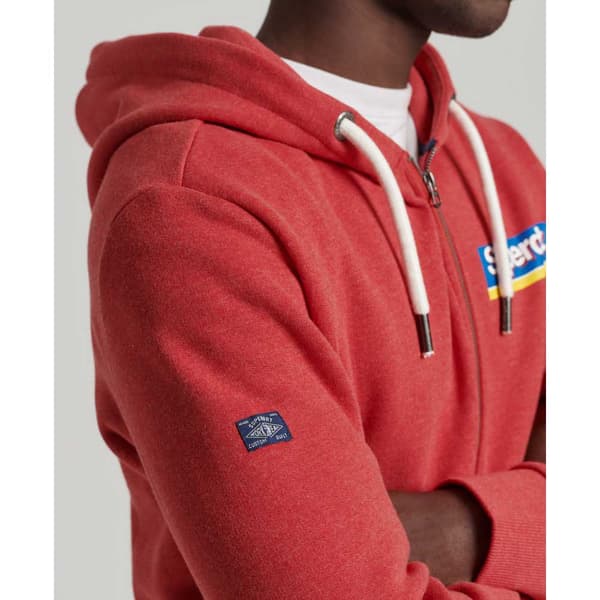 Superdry Sweatshirt Med Full Dragkedja Vintage Cl Seasonal Röd S Man