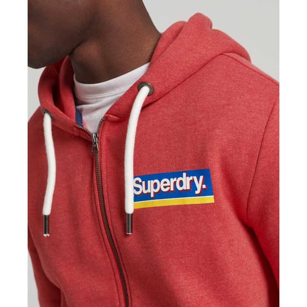 Superdry Sweatshirt Med Full Dragkedja Vintage Cl Seasonal Röd S Man