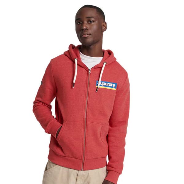 Superdry Sweatshirt Med Full Dragkedja Vintage Cl Seasonal Röd S Man