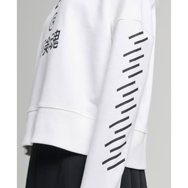 Superdry Luvtröja Code Core Sport Crop Box Vit S Kvinna
