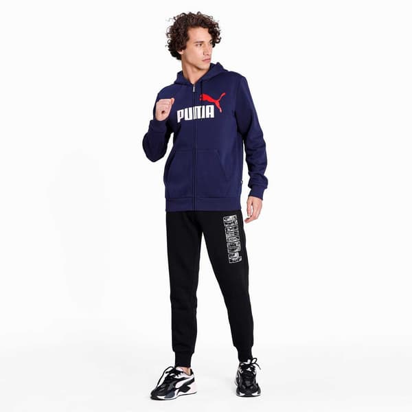Puma Luvtröja Essential 2 Colors Blå L Man