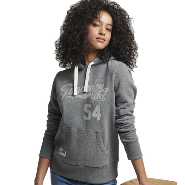 Superdry Luvtröja Vintage Script Style Coll Grå XS Kvinna