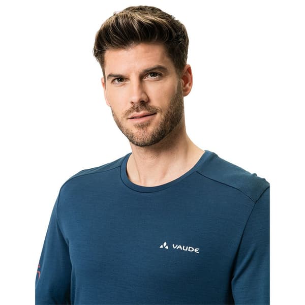 Vaude Långärmad T-shirt Monviso Wool Blå M Man