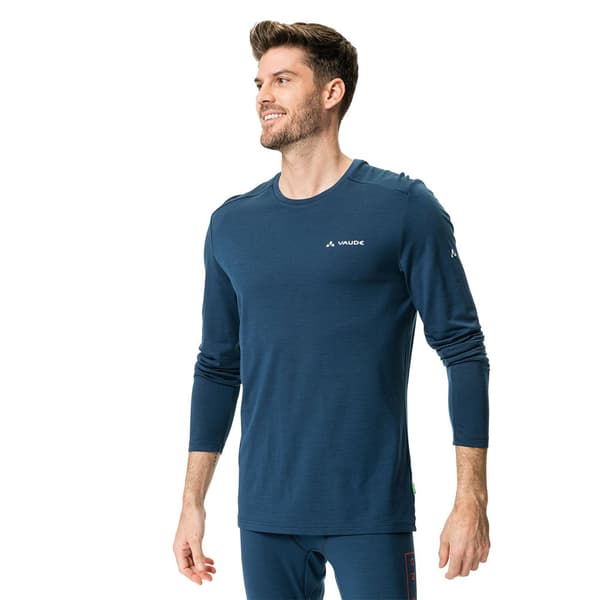 Vaude Långärmad T-shirt Monviso Wool Blå M Man