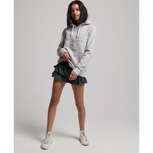 Superdry Luvtröja Vintage Logo Emboss Grå XS Kvinna