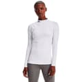 Miniatyrbillede 1 af 3: Under Armour Langærmet T-shirt Coldgear Authentics Mockneck Hvid S Kvinde