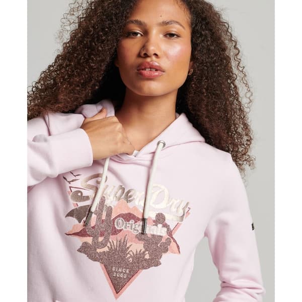 Superdry Hættetrøje Vintage Vl Narrative Ub Rosa XS Kvinde