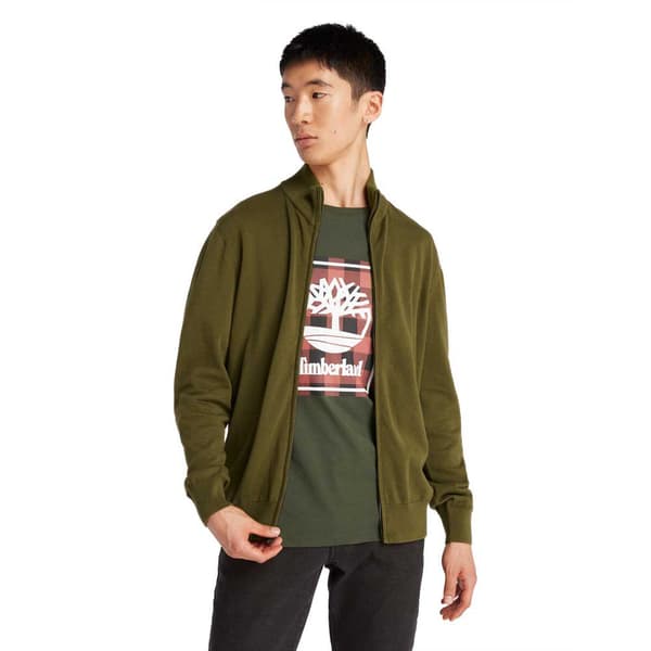 Timberland Williams River Cotton Yd Sweatshirt Med Dragkedja Grönt XL Man