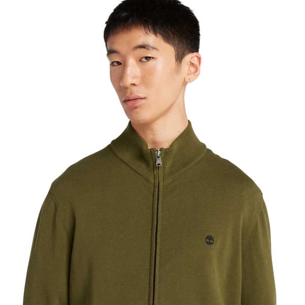 Timberland Williams River Cotton Yd Sweatshirt Med Dragkedja Grönt XL Man