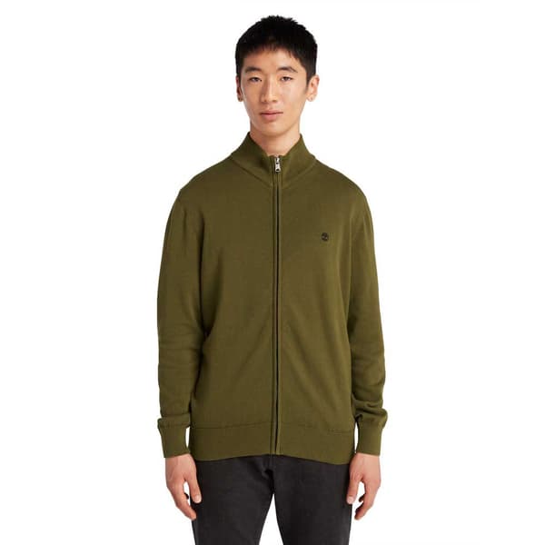 Timberland Williams River Cotton Yd Sweatshirt Med Dragkedja Grönt XL Man