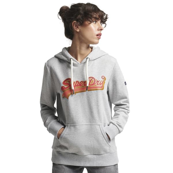 Superdry Luvtröja Vintage Vl Seasonal Ub Grå XS Kvinna