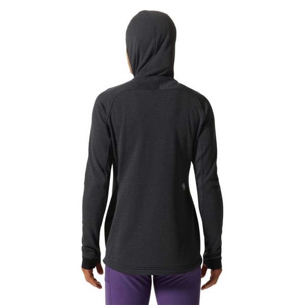 Mountain Hardwear Sweatshirt Med Full Dragkedja Power Grid Svart M Kvinna