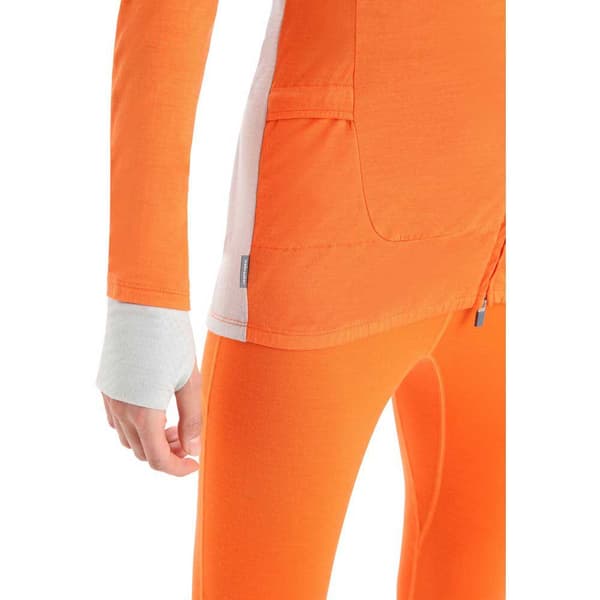 Icebreaker Sweatshirt Zone Knit Zip Orange M Kvinde
