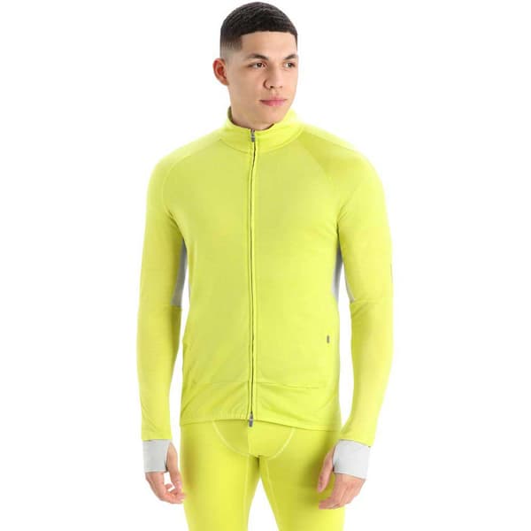 Icebreaker Sweatshirt Zone Knit Zip Gul M Mand