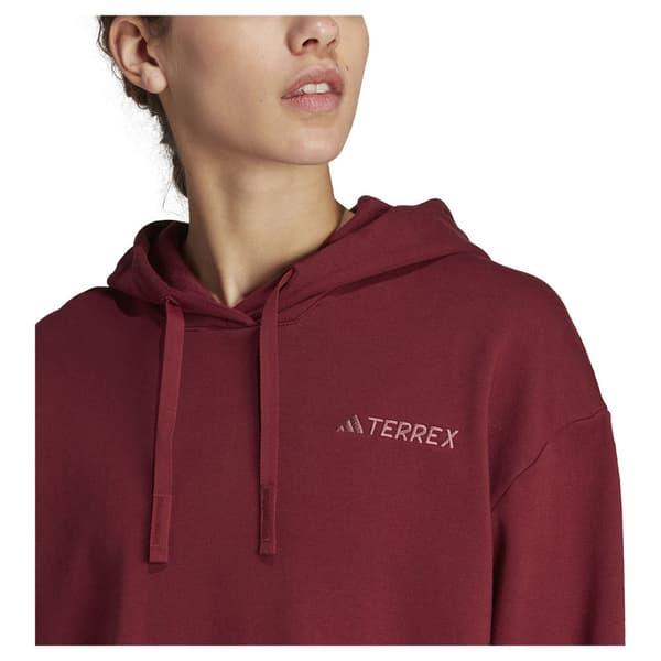 Adidas Hættetrøje Organiser Logo Rød M Kvinde