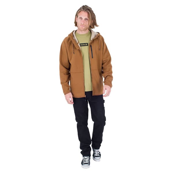 Hurley Hættetrøje Cabrillo Heat Full Brun L Mand