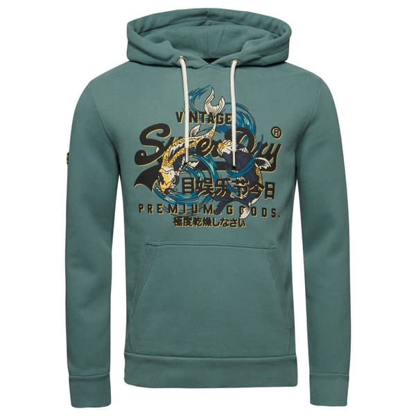 Superdry Luvtröja Japanese Vintage Logo Graphic Blå S Man