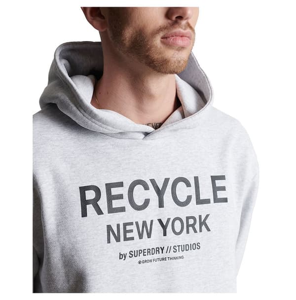 Superdry Luvtröja Studios Rcycl City Grå S-M Man