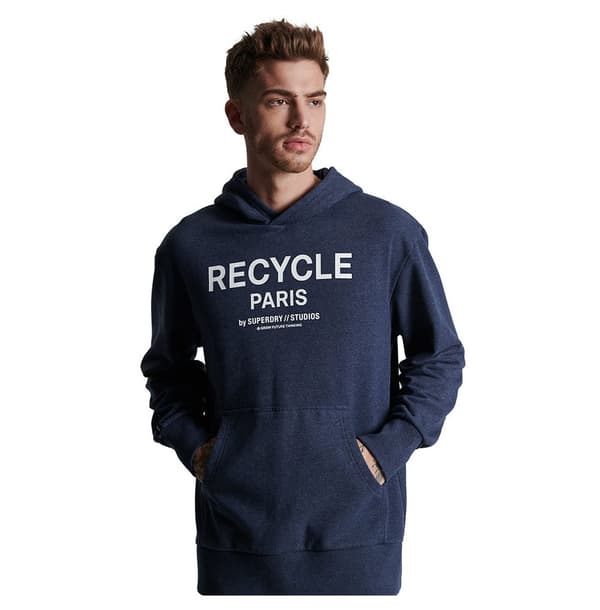 Superdry Luvtröja Studios Rcycl City Blå XS-S Man