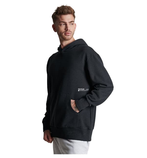 Superdry Luvtröja Studios Rcycl Micro Mid Svart XS-S Man