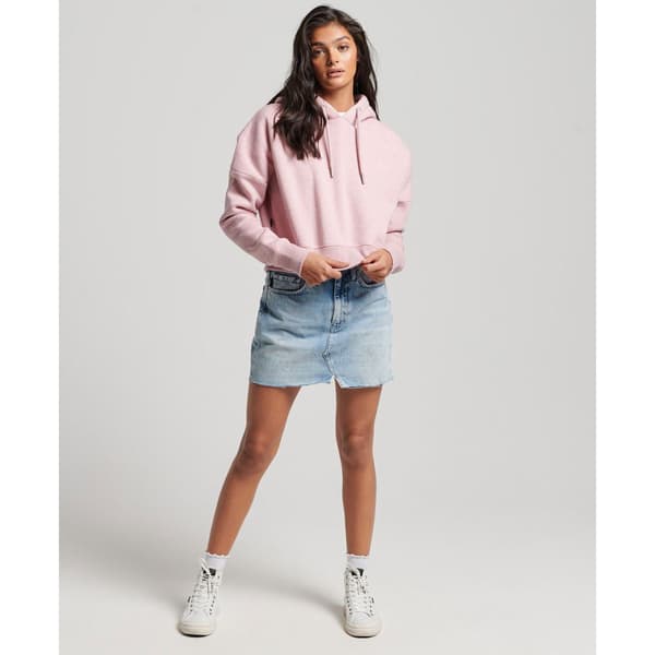 Superdry Luvtröja Vintage Logo Crop Rosa XL Kvinna